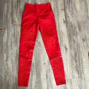 Moving Sale! Alo Red Moto Leggings